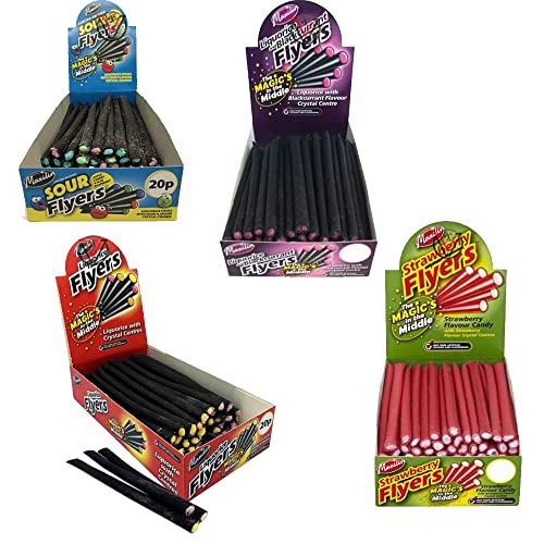 VIMIX Maxilin Sour Liquorice, Giant Blackcurrant, Giant Liquorice, Strawberry Flyers | Pick Any Your Favourite Flavour and Number of Flayers, 1.0 count