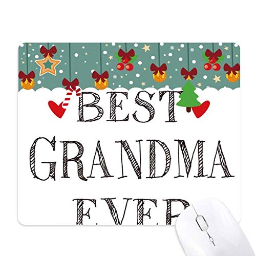 Alfombrilla de ratón antideslizante con frase familiar Best Grandma Ever para ordenador