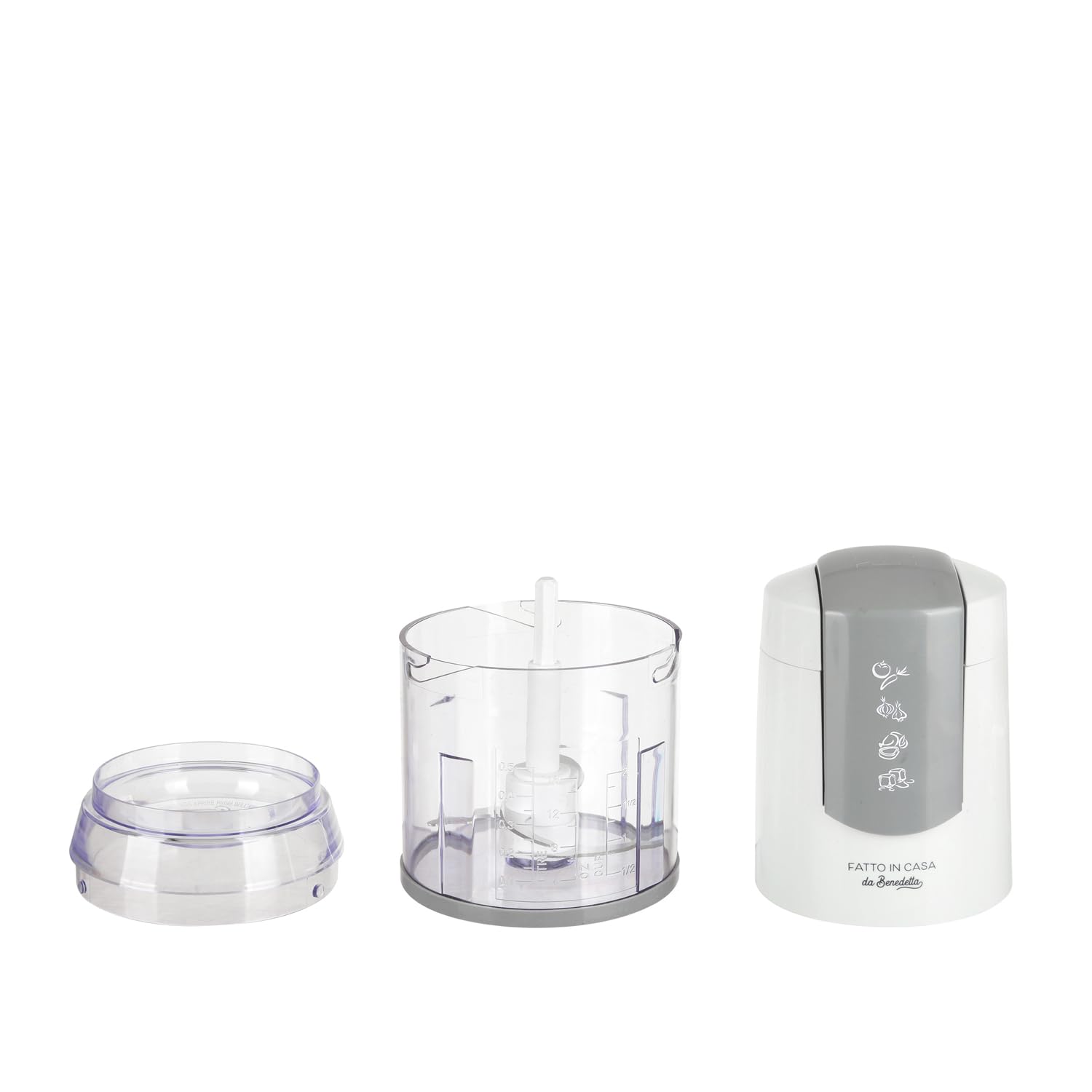 Fatto in Casa da Benedetta – Tritatutto elettrico da Cucina (2 Velocità) con 4 Lame in Acciaio Inox e Ciotola con Capienza extra-large da 500 ml, Potenza 500 W