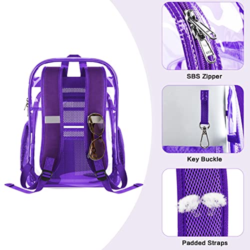 Image of PAMANO Clear Backpack Transparent Heavy Duty School PVC Bookbag See Through Bag Boys and Girls for College Work Travel Security