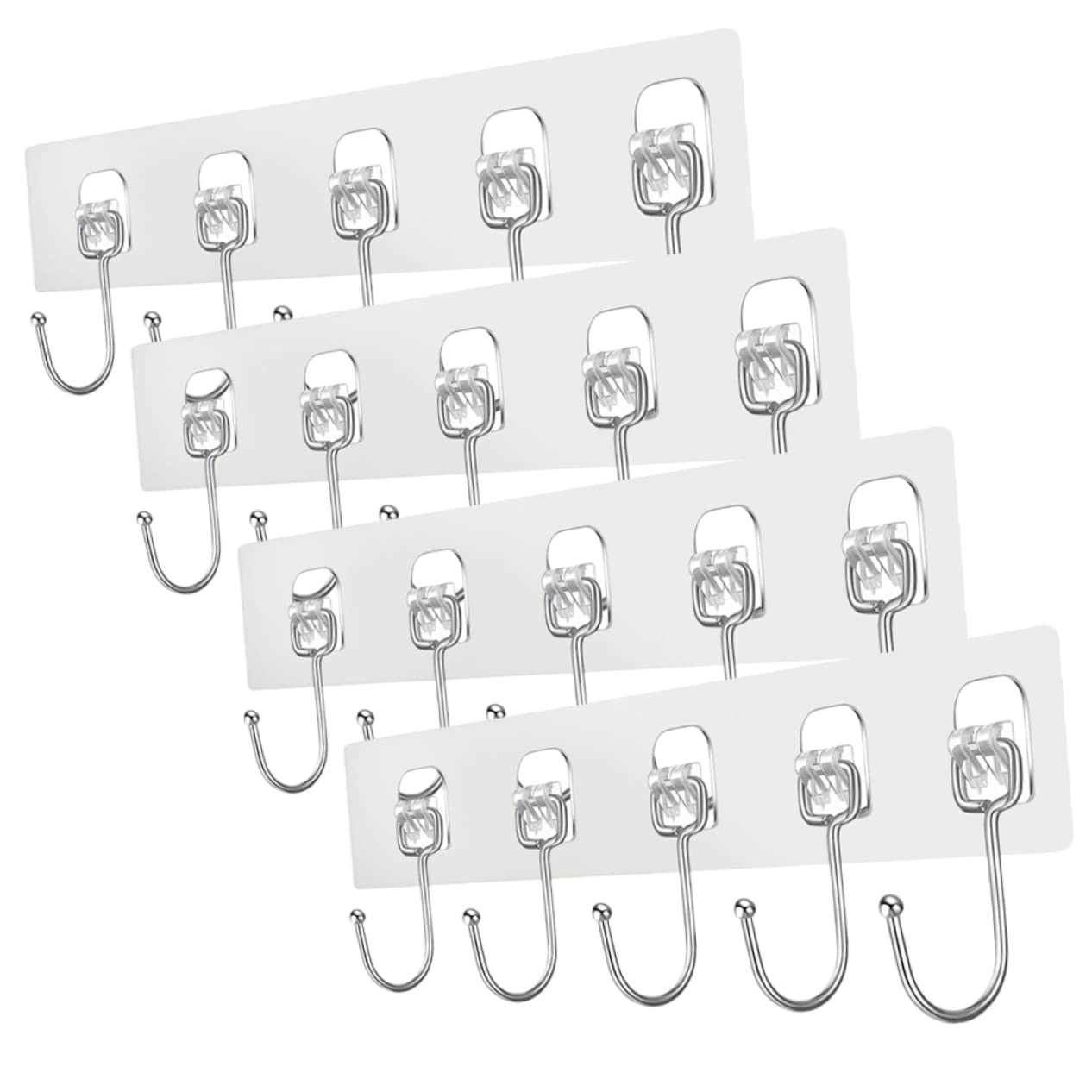 VASDEV 12 Ganchos de Pasta Fuerte, Perchas de Metal para Abrigos, Perchas de Metal para Sombreros de Alta Resistencia, Ganchos autoadhesivos para Colgar en la Pared, Colgador de almacenam