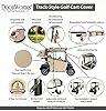 Golf Cart Cover – Fits Club Car Onward, DoorWorks fits Golf Bags, Utility Boxes, Rear Facing Seats Precedent and Acrylic Dyed SDA Canvas Golf Cart Enclosures Wheat