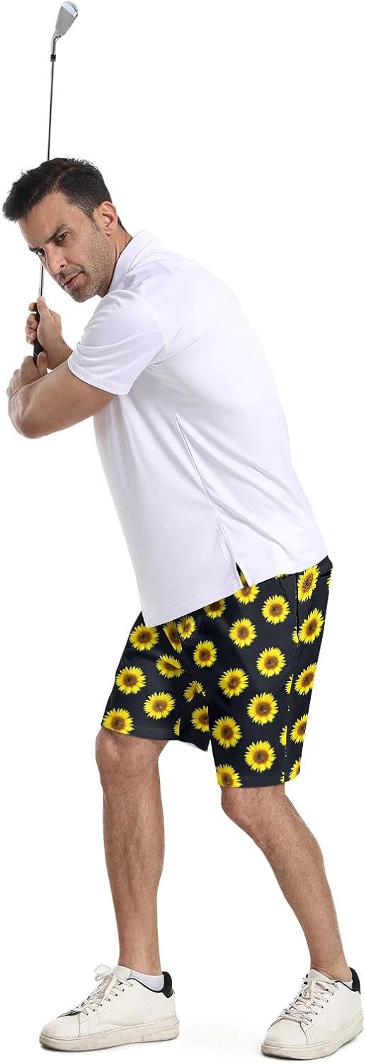 Men's Golf Shorts Hiking Cargo Shorts Athletic Quick Dry Stretch Casual Work Shorts with Pockets