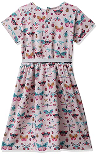 Image of Gubbarey Girl's Cotton Blend Fit and Flare Knee-Length Casual Dress (DRG2021 2020 Peach 9-10Y)