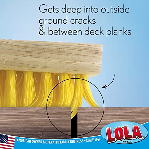 image for LOLA Deck Scrub Brush Outdoor Broom, Durable Bristles Remove Dirt, Gri
