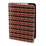 NImongt Elegante pasaporte con estampado de bandera británica de 5.5 pulgadas, para hombres y mujeres, negocios, ocio, viajes, Black, Talla única