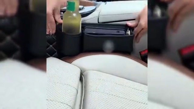 Caja organizadora para asiento de carro con portavasos miniatura 7