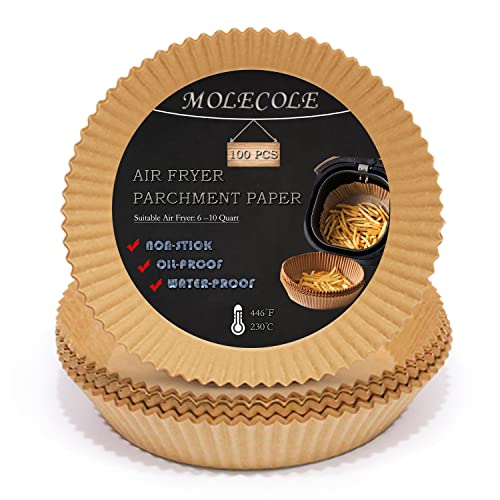 Air Fryer Disposable Paper Liner - 100Pcs, High Temperature Resistance Food Grade Parchment For Baking Roasting Microwave, 7.9 Inch. #TOP4