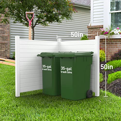Caprihom 50"W X 50"H Air Conditioner Fence For Outside Units Pool Equipment Enclosure Trash Can Fence Screen For Outdoor Vinyl Privacy Fence Panel Outdoor Privacy Screens And Panels Kit (2-Pack) #TOP1
