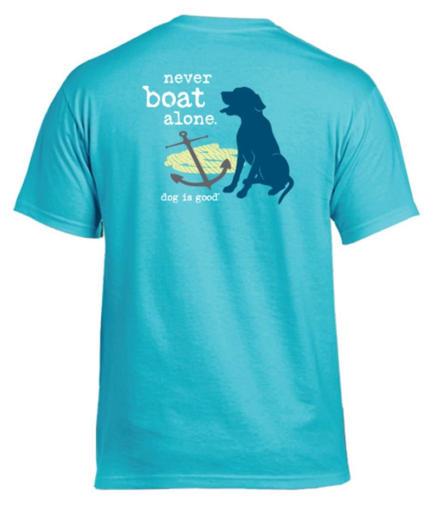 Dog is GoodT-Shirt Never Boat Alone - Great Gift for Dog Lovers, Made with High Premium Materials, for Men and Women