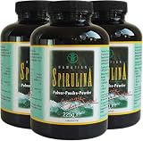 Ivarsson's Original Hawaiian Spirulina I 3x225g Pulver I Algen Pulver aus reinem und natürlichem Spirulina