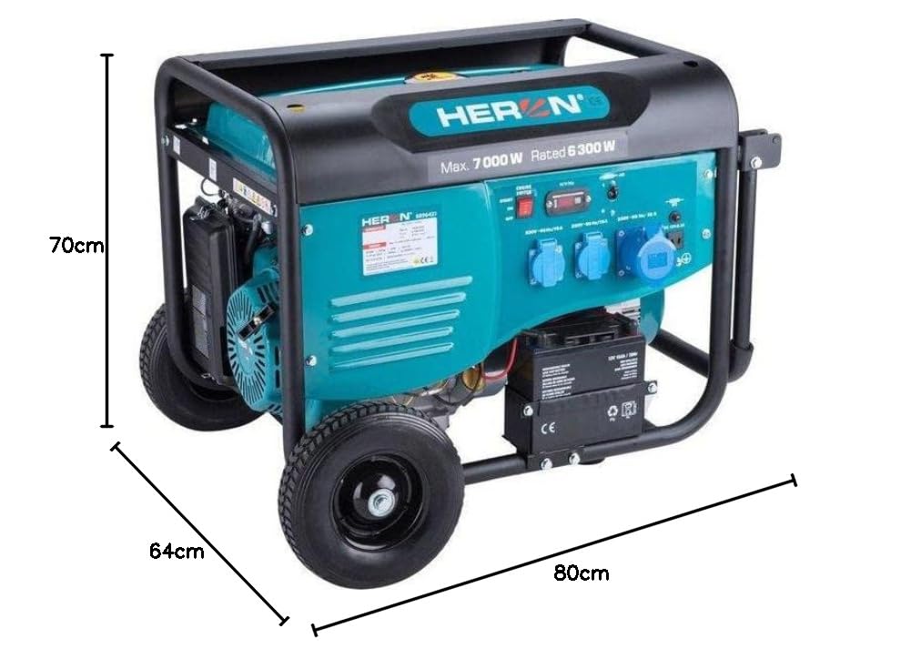 Heron, motore a benzina telaio 1F, 7,0 kW/230 V, avviamento elettrico