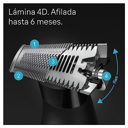 Braun Series X Recortadora de Barba, Afeitadora Eléctrica Hombre para Rostro Y Cuerpo, Máquina de afeitar, Cortapelos hombre, Peine Bidireccional, Cabezal Flexible, Resistente Al Agua, XT5270 - imagen 7
