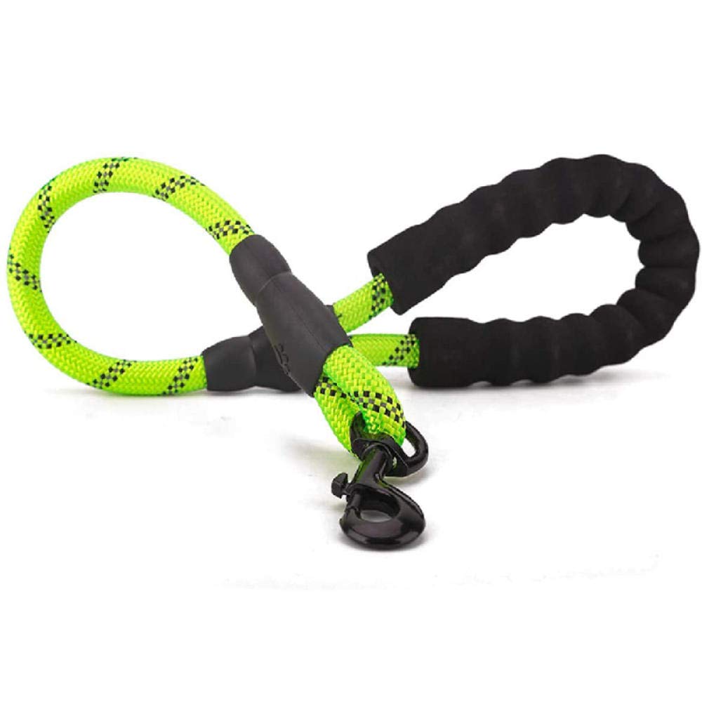 Correa Corta for Perros Verde, Cuerda for, 2 pies, Resistente, for Escalada de montaña, Correas Entrenamiento Reflectantes