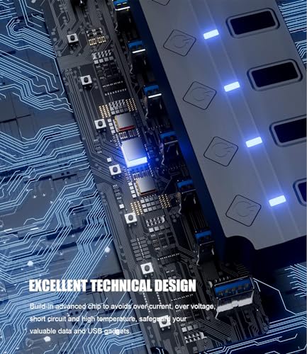 Image of zitronix PC Multiport Adapter with 7 USB Ports High Speed 3.0 USB Hub for Laptop
