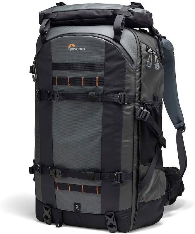 Lowepro Pro Trekker BP 650 AW II, Outdoor Camera Backpack with Recycled Fabric, Fits 800mm lenses, Weatherproof Cover, Mirrorless/DSLR Camera Case, Black/Dark Grey, Coated Main Fabric, Sealed Zippers