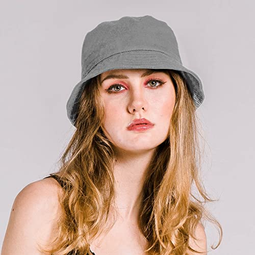 Image of Rosoz 1 & 2 Pack Bucket Hat for Women Men Summer Travel Beach Sun Hat Outdoor Cap Unisex Bucket Hats