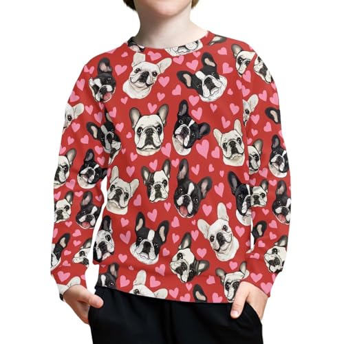 Hawapod Valentine Sweatshirt Cute Casual Print Long Pullover Kids Boys Girls Teens Graphic Crewneck Easter Sweatshirt3