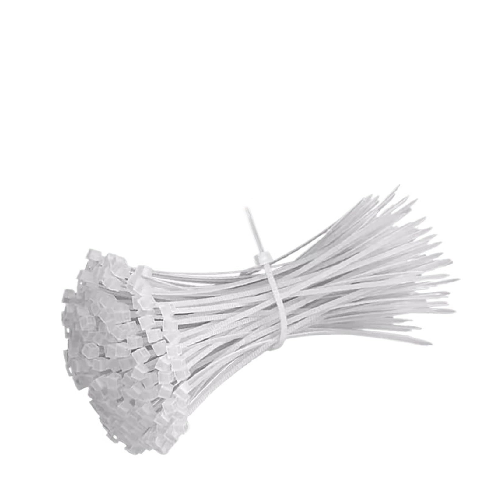 Bridas Plastico Bridas de nailon autoblocantes de plástico negro, reutilizables, de 5 x 300 y 4 x 200 mm, for sujetar cables, con cremallera, 500/1000 unidades(2.7x300 (500pcs))