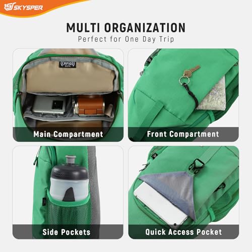 Image of SKYSPER Sling Bag RFID Cross Body Bag Recycled Crossbody Backpack Travel Daypack