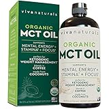 Organic MCT Oil for Keto Coffee (32 fl oz) | Best MCT Oil Keto Supplement to Support Energy and Mental Clarity, USDA Organic, Non-GMO and Paleo & Keto Diet Certified