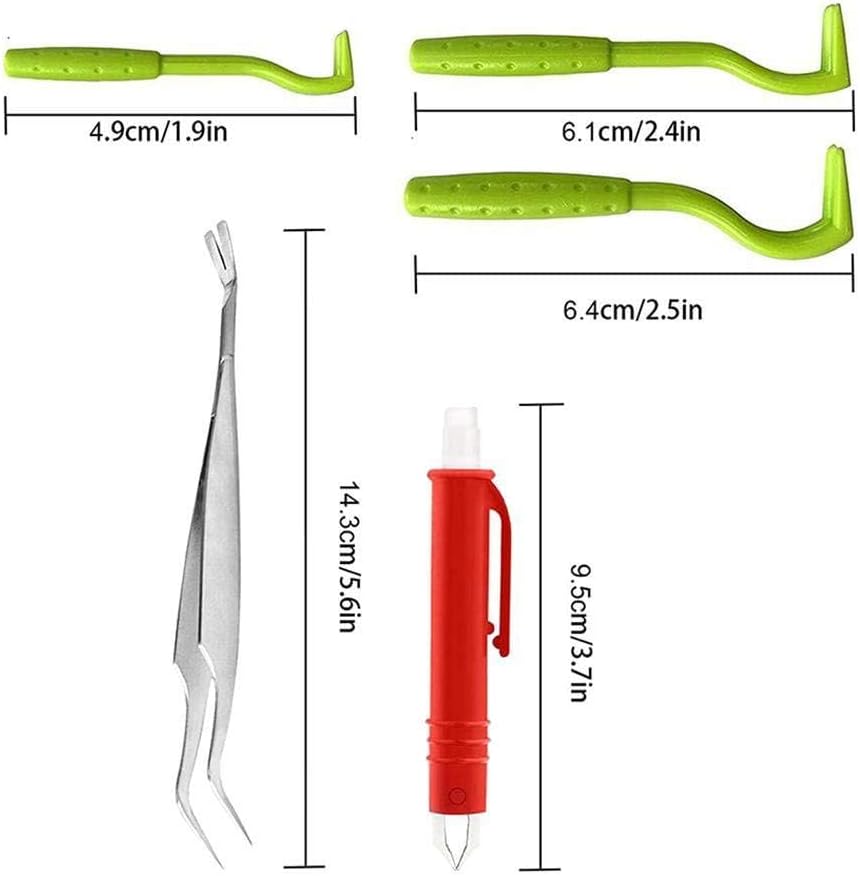 Home Tick Remover Tool Set Pet Dog Tick Remover Tool Set Tick Hook Flea Tick Tweezers Clip Remover Flea Comb Magnifying Glass for Dogs Cats (7)