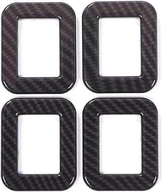 YIWANG for Land Rover Discovery Sport 2015-2017 ABS Plastic Children Lock Frame Cover Trim 4pcs (Carbon Fiber)