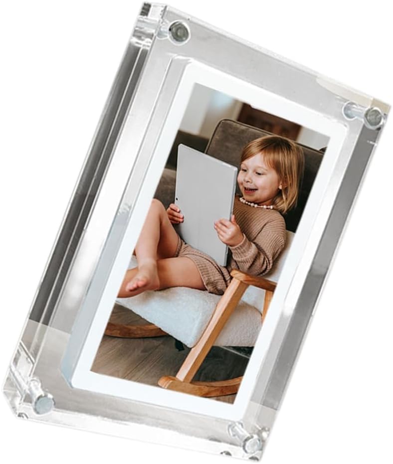 High Resolution Digital Photo Frame Clear Acrylic Case 5in/7in/10in Display