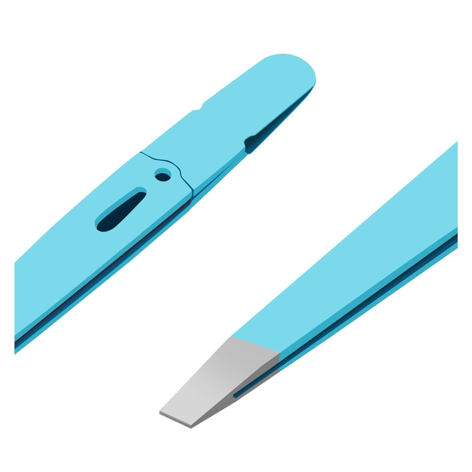 Stainless Steel Slanted Eyebrow Tweezers