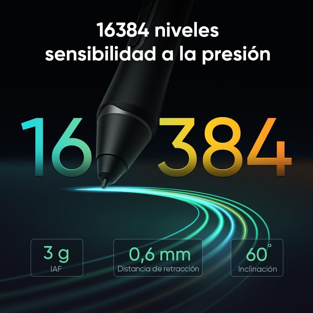 XPPen Artist 22 Plus Tableta Gráfica con Pantalla 22" de 16K Niveles | Tableta Gráfica Dibujo Digital con Lapiz X3 Pro Chip Inteligente, Tableta Profesional para Dibujar, 3D Modelado, etc.