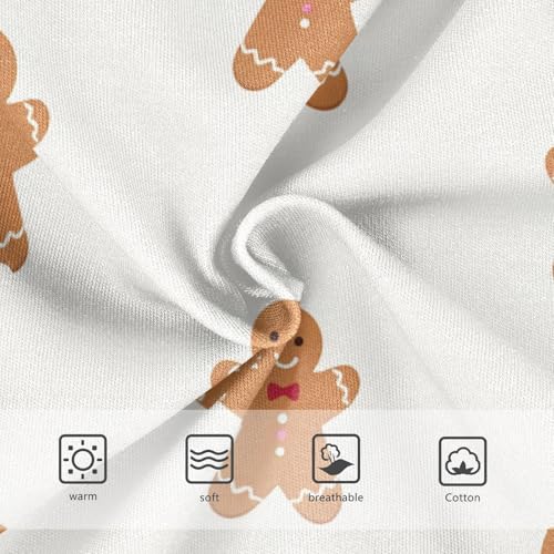 Girls' Soft Triangle Panties Organic Cotton Toddler Underwear for Kids Gingerbread Men in Sizes 2T,3T, 4T, 5T, 6Y and 8Y3