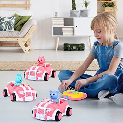 Wrystte Toys for 2 3 4 5 6 7 Year Old Girls,Remote Control Cars for Kids,RC Car for Toddler Girls Age 2-7,Fast Mini Toy Cars for Kids with Light&Music Girls Xmas Birthday Gifts Toddler Girl Toys Pink 5 51KdEweQlmL. AC