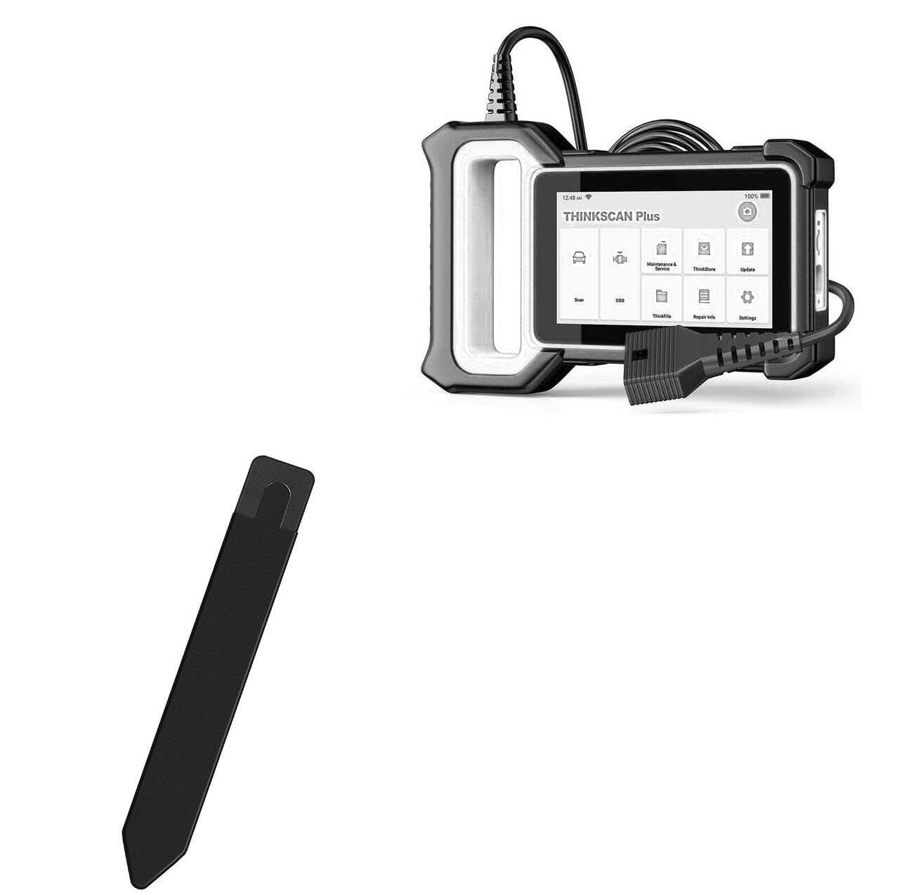BoxWave Stylus Pouch Compatible with Thinkcar ThinkScan Plus S7 - Stylus PortaPouch, Stylus Holder Carrier Portable Self-Adhesive - Jet Black