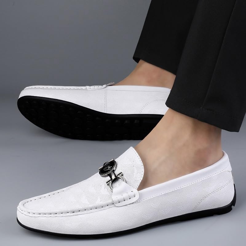 Men's Breathable Slip-On Loafers Business Casual Dress Shoes Leather Oxford Sneakers Comfortable Formal Footwear Shoes2
