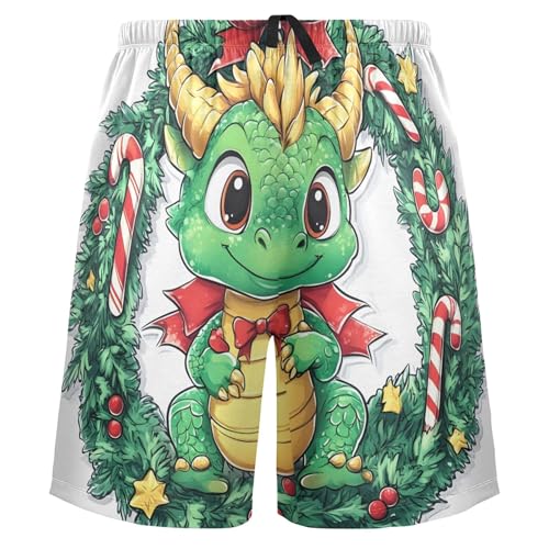 Animal Art Wolf at Moon Pajama Men's Shorts Athletic Sweat Lounge Sleep Shorts Pj Casual Cool S