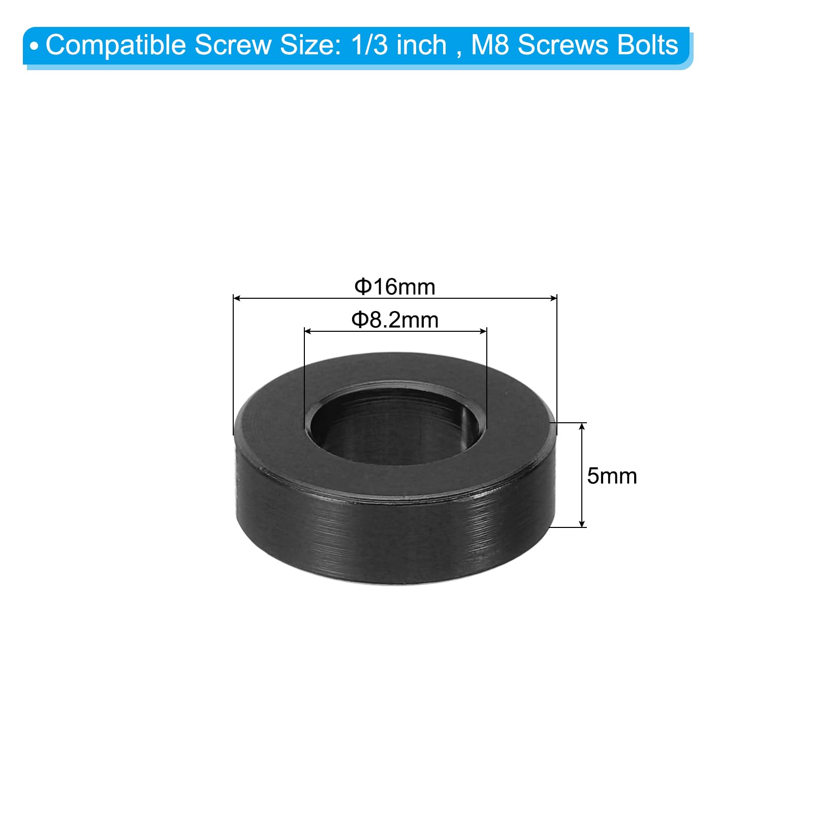 Distanziali Alluminio M8 - 5 Pezzi Da 25mm Per Applicazioni Industriali E Meccaniche