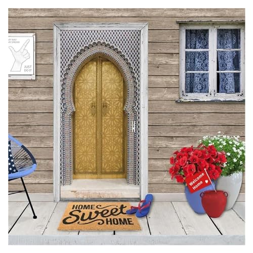 Décor de chambre stickers de porte 3D pour masquer défauts