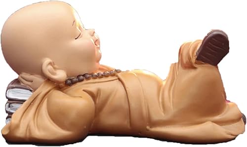 Miniatura 10 de Escultura de monje lindo de resina tallada a mano estatua de Buda accesorios de decoración del hogar estatua de regalo pequeña escultura de Buda