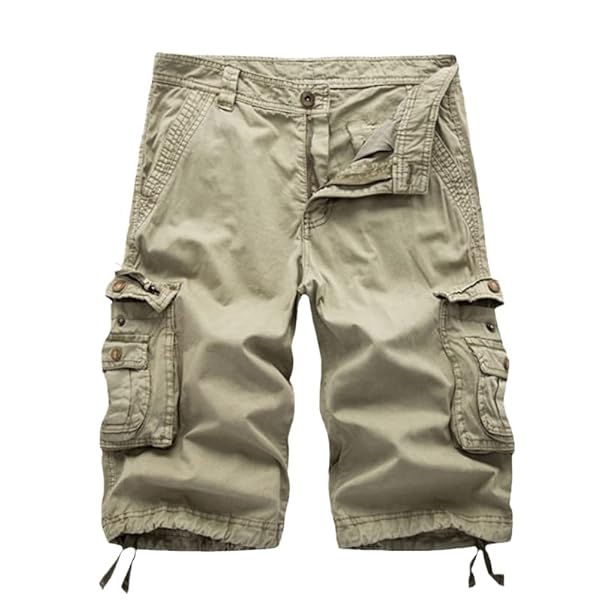 CJQJPNZ Cargo Shorts Mannen Zomer Mannen Casual Shorts Mannelijke Leger Mannen Joggingbroek Rits Fly Rechte Knielengte Man Shorts