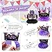 9 Pieces Happy Birthday Honeycomb Centerpieces, Purple Black 3D Birthday Party Honeycomb Table Toppers Decorations for Kids Men and Woman