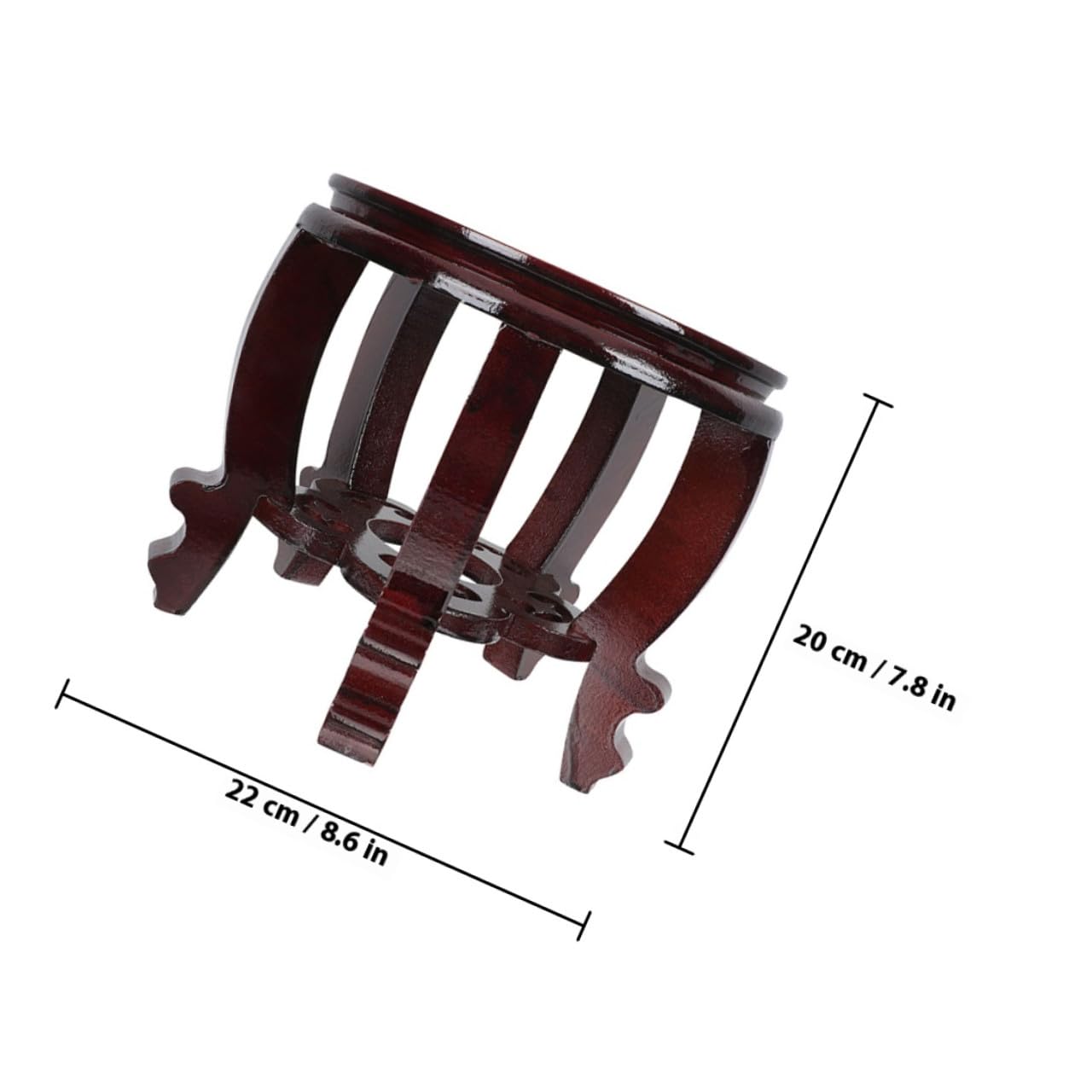 Cabilock Base de Madera Redonda para Pecera, Soporte para Acuarios y Decoración, Elevador 22 Cm de Diámetro y 20 Cm de Altura, Expositor Versátil para Jarrones y Adornos, Soporte Estable