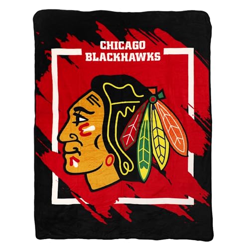 Northwest NHL Chicago Blackhawks Micro Raschel Throw Blanket, 46" x 60", Dimensional