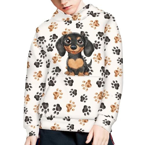 Image of Coloranimal Unisex Girls and Boys Long Sleeve Hoodies Hoody Athletic Pullover Sweatshirts Tops Age 6-16year