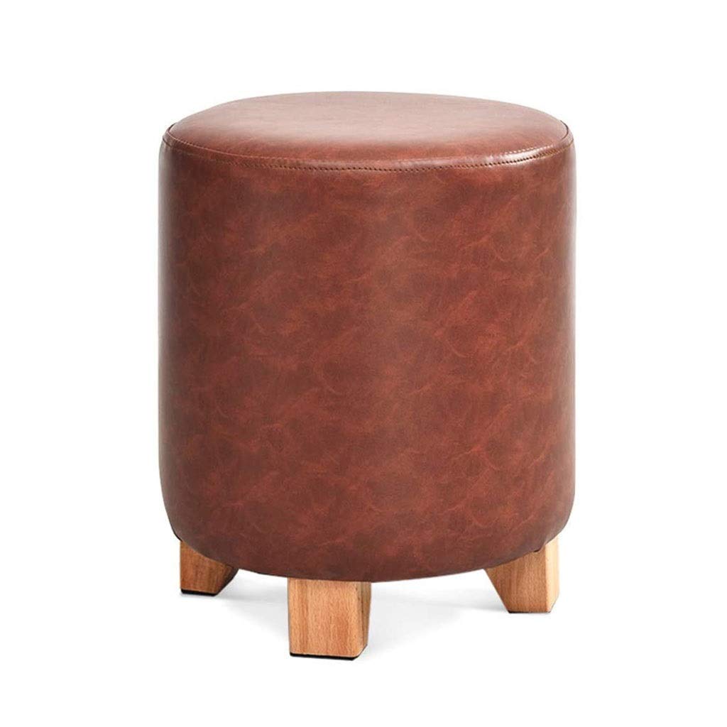 Pouf rond Homenishings en hêtre et polyuréthane imperméable