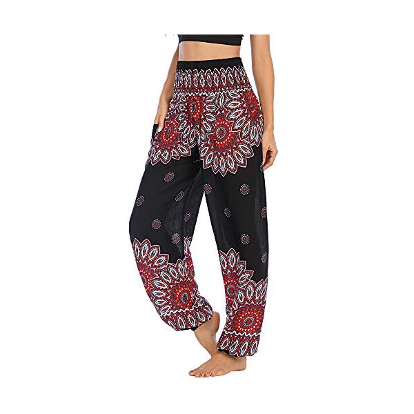 Mujer Hippie Algodón Tailandeses Pantalon Harem Cintura Alta Boho Vintage Patrones Indio Baggy Fisherman Yoga Pants… | DeHippies.com