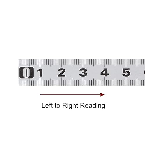 Miniatura 3 de HARFINGTON 2 cintas métricas autoadhesivas de 39.4 in de acero inoxidable impermeable resistente al desgaste, de izquierda a derecha, regla adhesiva
