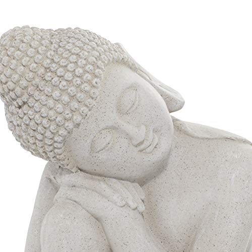 Deco 79 36744 Magnesium Oxide Buddha Decorative Garden Sculpture Indoor Outdoor Meditating Garden Statue thumb #6