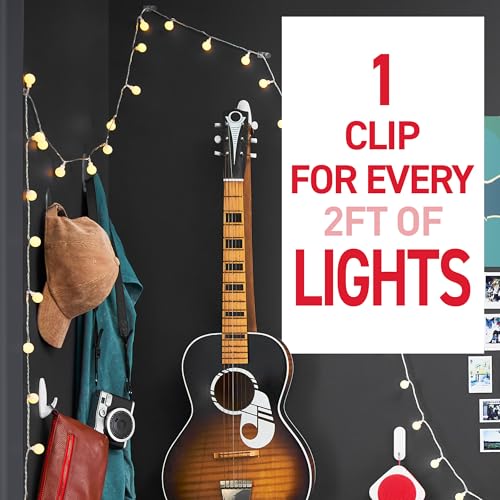 Command Indoor Mini Light Clips, Damage Free Hanging Christmas Light Clips, Mini Wall Clips for Hanging Indoor Christmas Decorations, Lights and Cables, 45 Clear Clips and 54 Command Strips - Image 5