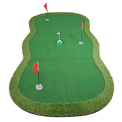 Chriiena Golf Putting Green,Large Practice Putting Mat for Indoor Outdoor