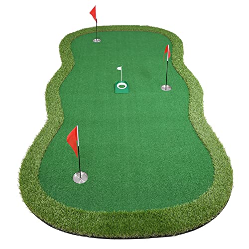 Chriiena Golf Putting Green, Practice Putting Green Mat, Large Professional Golfing Training Mat for Indoor Outdoor (Putting green-5X10ft) by Chriiena - Used condition - US$218.39